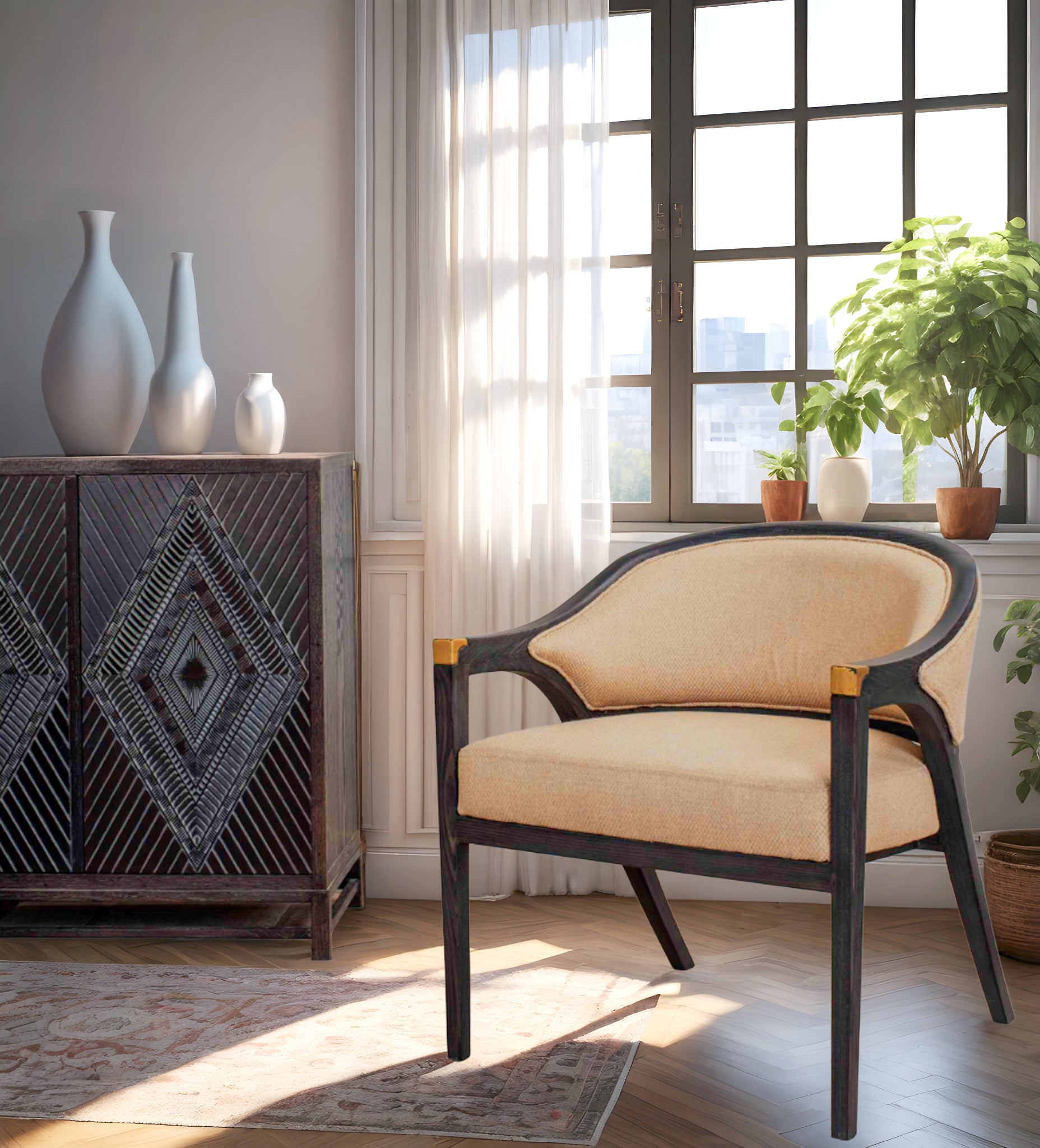 EVENSONG FABRIC BACK CHAIR